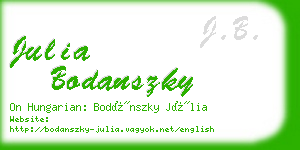 julia bodanszky business card